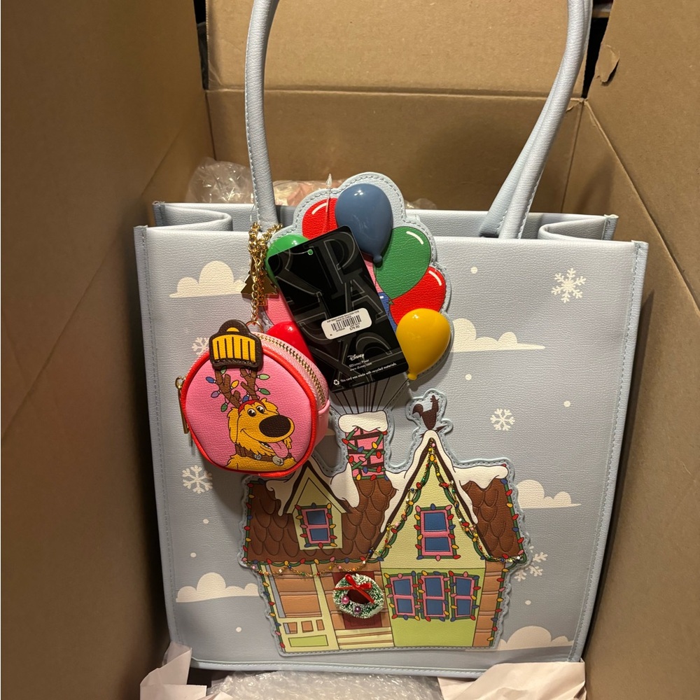 Disney Loungefly Christmas up tote bag